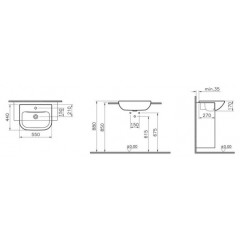 Умывальник Vitra S20 5502B003-0001
