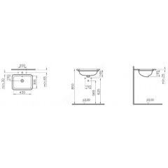 Умывальник Vitra S20 5474B003-0618