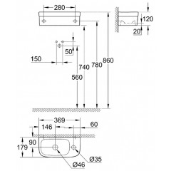 Умывальник Grohe Euro Ceramic 39327000