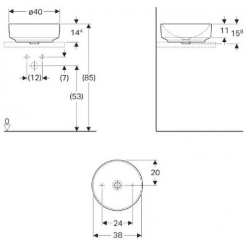 Умывальник Geberit VariForm 500.768.01.2