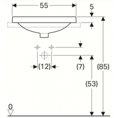 Умывальник Geberit VariForm 500.738.01.2