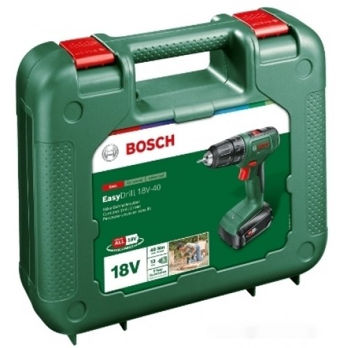 Дрель-шуруповерт Bosch EasyDrill 18V-40 06039D8004 (с 1-им АКБ, кейс)