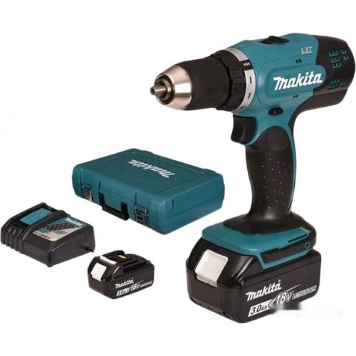 Дрель-шуруповерт Makita DDF453RFE (с 2-мя АКБ, кейс)