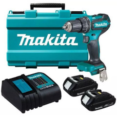 Ударная дрель-шуруповерт Makita DHP485SYE (с 2-мя АКБ, кейс)