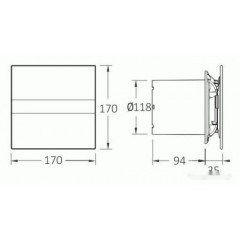 Осевой вентилятор CATA E-120 GTH