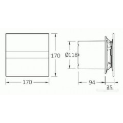 Осевой вентилятор CATA E-120 GT