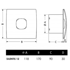 Вытяжной вентилятор CATA Silentis 12 T