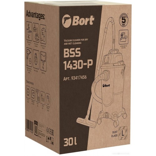 Промышленный пылесос BORT BSS-1430-P