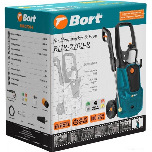 Мойка высокого давления BORT BHR-2700-R