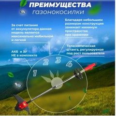 Триммер Wortex TB 3018-1 0333241 (без АКБ)