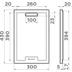 Разделочная доска на мойку Omoikiri CB-01-WOOD 4999005
