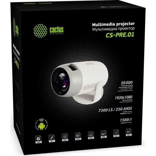 Проектор Cactus CS-PRE.01WT.WUXGA-A