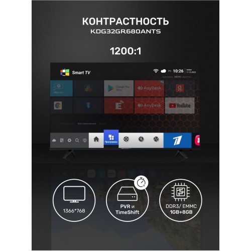 Телевизор Techno Smart KDG32GR680ANTS