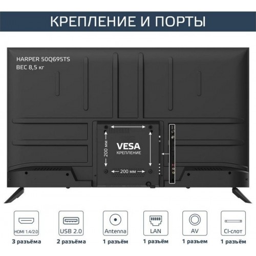 Телевизор HARPER 50Q695TS