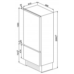Встраиваемый холодильник Smeg RI96LSI