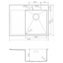 Кухонная мойка Omoikiri Akisame 65-IN-R