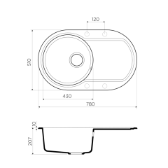 Кухонная мойка Omoikiri Manmaru 78-SA