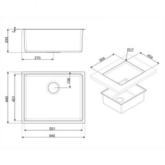 Кухонная мойка Smeg VSTR50CUX