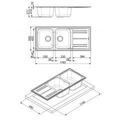Кухонная мойка Smeg LZ116A2