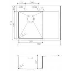Кухонная мойка Omoikiri Akisame 65-IN-L