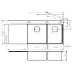 Кухонная мойка Reginox Nevada 40-30 right