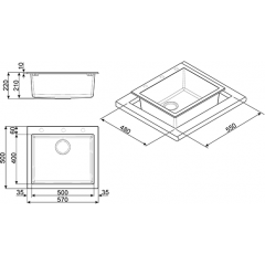 Кухонная мойка Smeg VZ57N