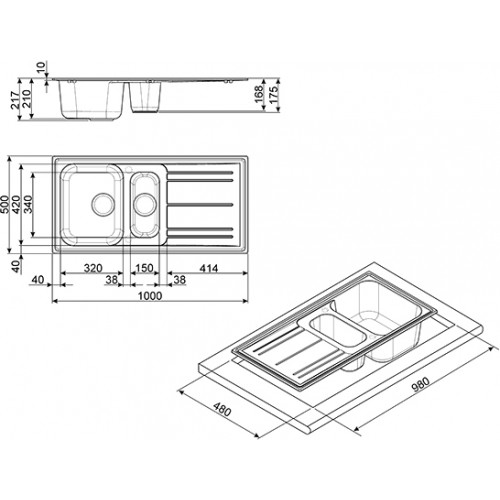 Кухонная мойка Smeg LZ102P