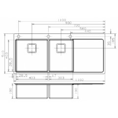 Кухонная мойка Reginox Nevada 40-30 left