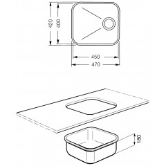 Кухонная мойка Smeg UM45