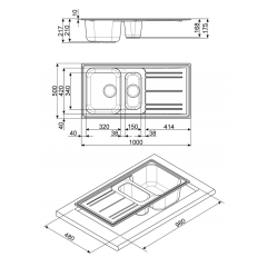 Кухонная мойка Smeg LZ102AV2