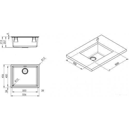 Кухонная мойка Smeg VZP56CT