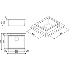 Кухонная мойка Smeg VZ57B