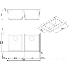 Кухонная мойка Smeg VZUM3434N