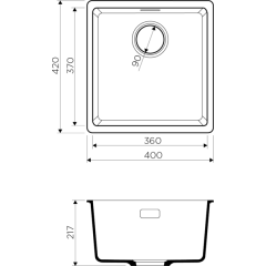 Кухонная мойка Omoikiri Kata 40-U-GR