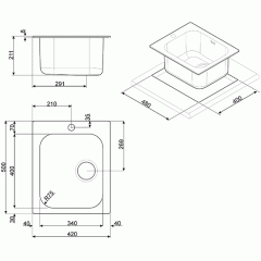 Кухонная мойка Smeg VS34-P3