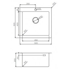 Кухонная мойка Omoikiri Amadare 50-IN нержавеющая сталь
