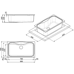 Кухонная мойка Smeg LSEG860A2