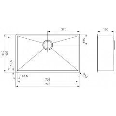 Кухонная мойка Reginox Ontario 70x40 LUX OKG (c/box) L 44161 