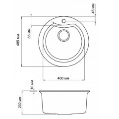 Кухонная мойка Omoikiri Yasugata 48R-DC