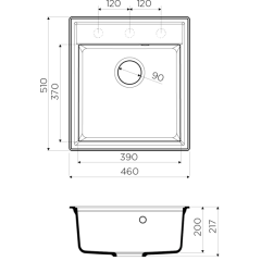Кухонная мойка Omoikiri Daisen 46-BE ваниль