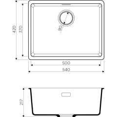 Кухонная мойка Omoikiri Kata 54-U-BL