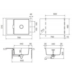 Кухонная мойка Schock Eton 60 D Small бронза