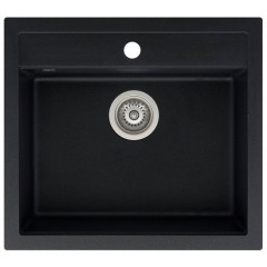 Кухонная мойка AquaSanita Quadro SQQ100 601 black metallic