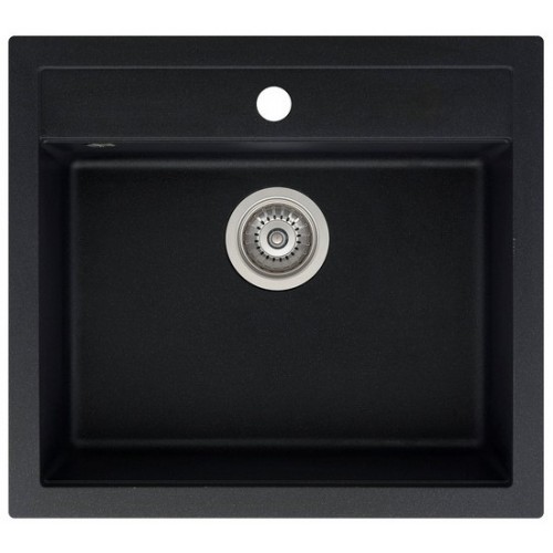 Кухонная мойка AquaSanita Quadro SQQ100 601 black metallic