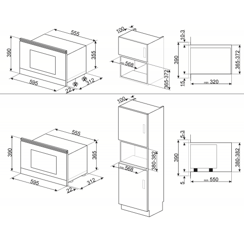 Микроволновая печь Smeg MP122S1