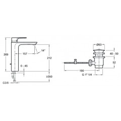 Смеситель Jacob Delafon Aleo+ E72337-CP