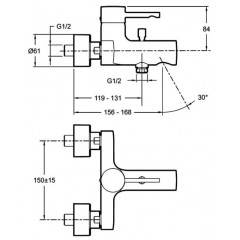 Смеситель Jacob Delafon Cuff E45532-CP