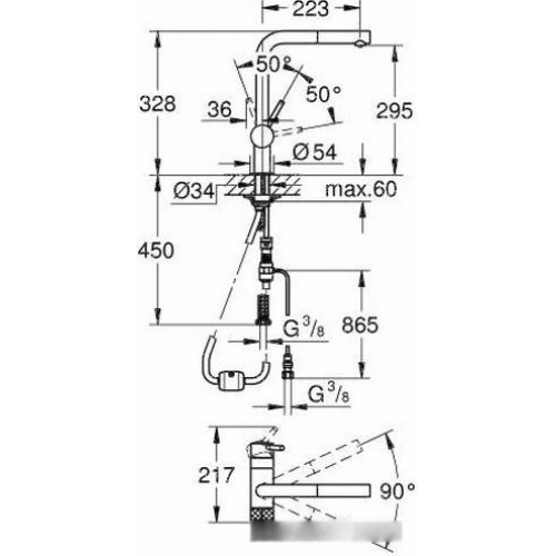 Смеситель Grohe Blue Pure Minta 31721000