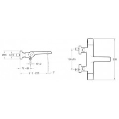 Смеситель Jacob Delafon Avid E97386-CP