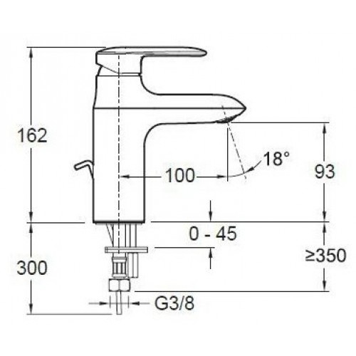 Смеситель Jacob Delafon Kumin E98827-CP